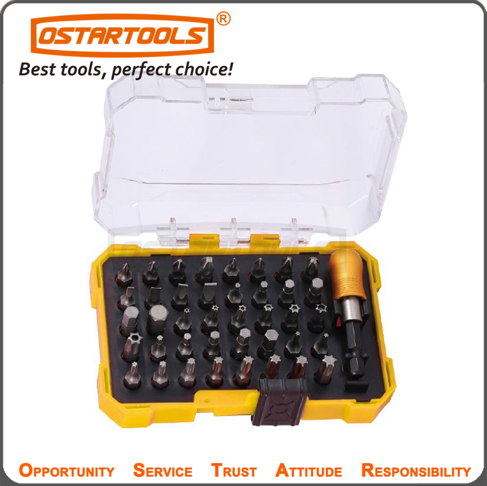 41-Piece Hex Shank Screwdriver Bit Set with Quick Release Feature