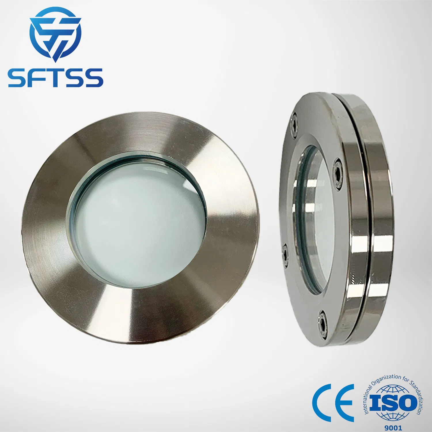 Premium Stainless Steel Hex Flange Sight Glass for Sanitary Applications