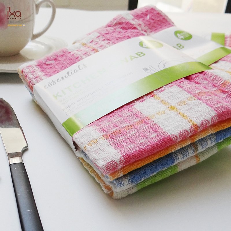 Cleaning Product Character Textile Waffle Customized Woven Gift Wholesale Set Cloth White Kitchen Cotton Dish Towel