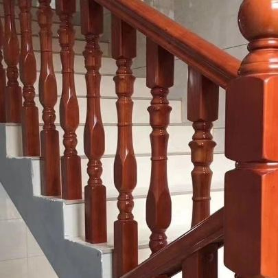 Staircase Solid Wood Column Paint Stair Handrail Bay Window Guardrail Indoor Home
