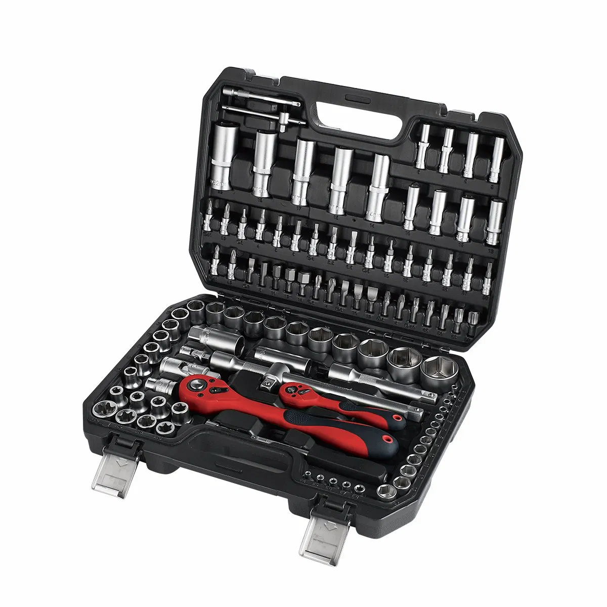 12PCS CRV Steel Flexible Head Ratchet Wrench Box Set