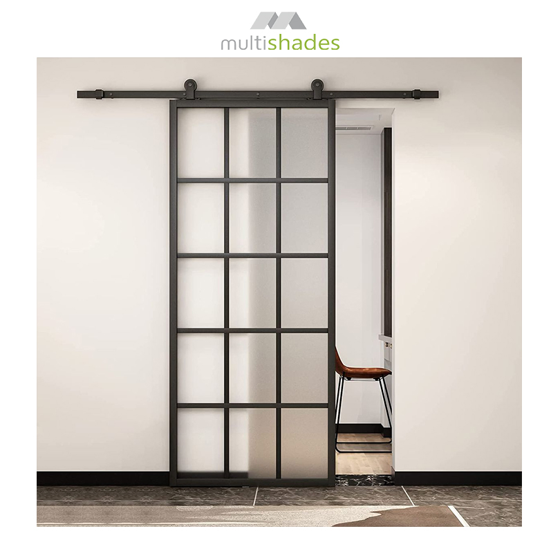 Trackless Sliding Aluminium Metal Glass Ghost Door Multishades Magnetic Lock High Transmittance Low U Value Hotel Villa Aluminum Door