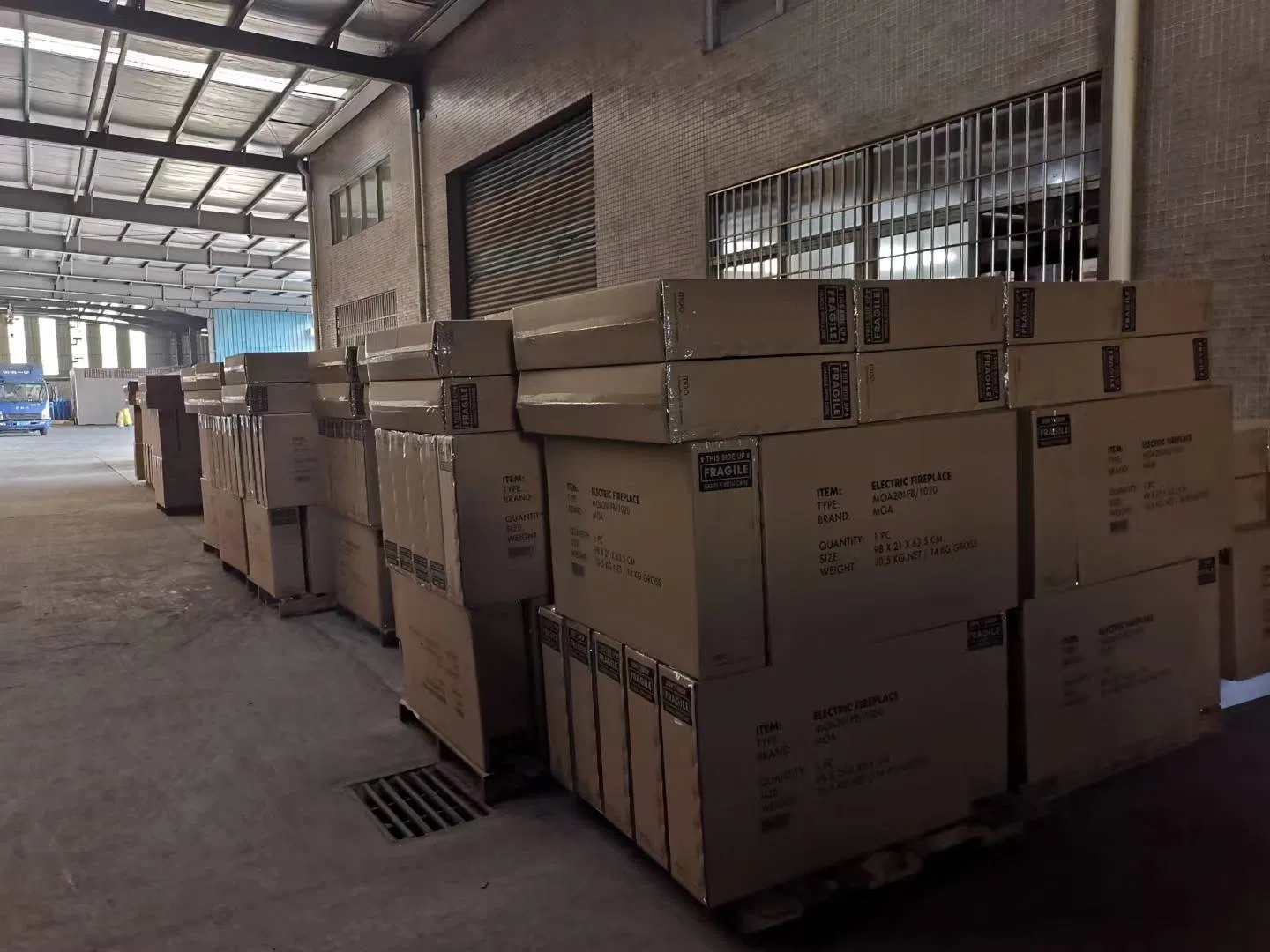 Mikai Branded Freestanding Electric Fireplace with Safety Focus: Overheat & Tip-Over Cut-off