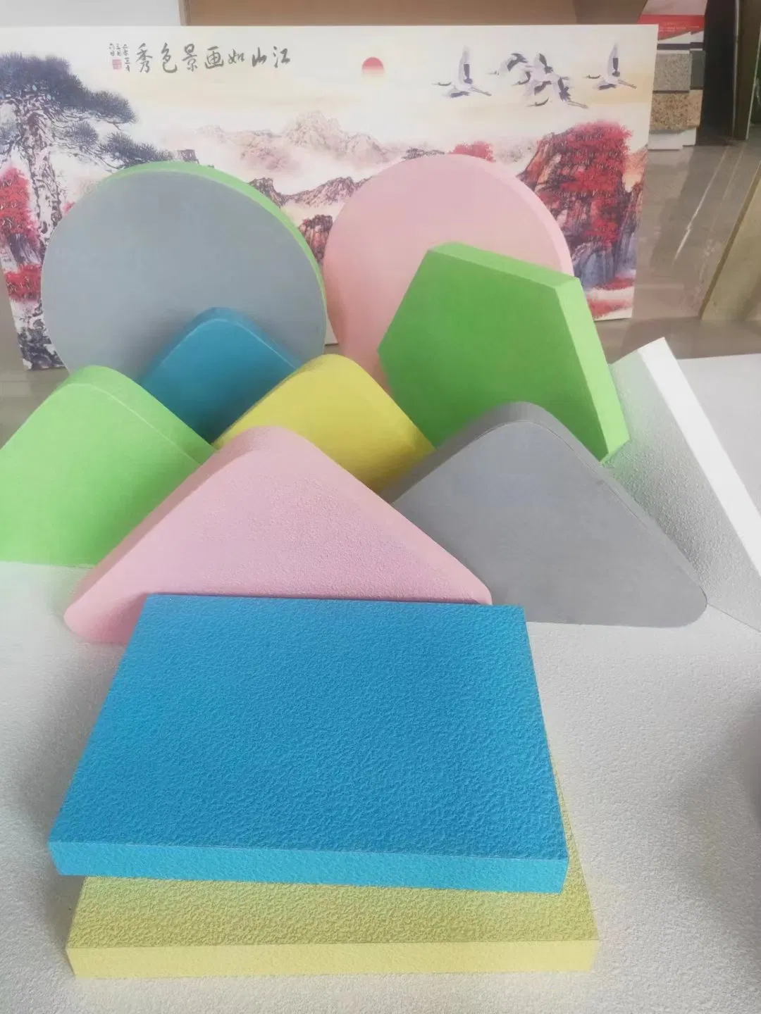 Various Shapes Hanging Suspended Ceiling Noise Reduction Panels Ceiling Decorative Fabric Ceiling Acoustic Panel