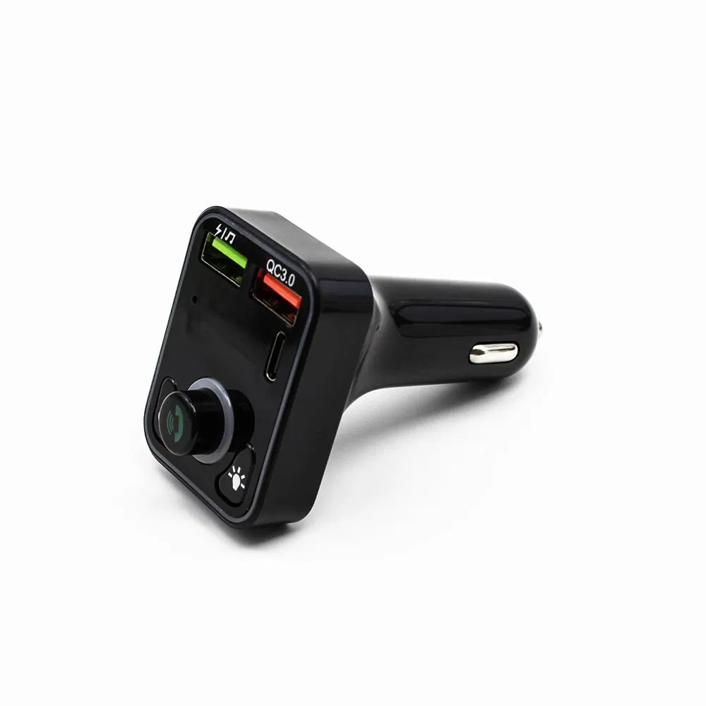 Dual USB Type C FM Transmitter Fast Charging Phone Car MP3 Player