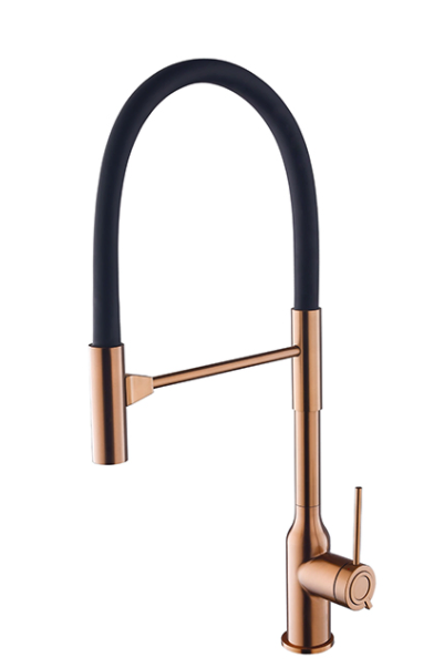 Deck Mounted Hot and Cold Single Handle Sink Stainless Steel Water Mixer Tap Black Gold Kitchen Faucets