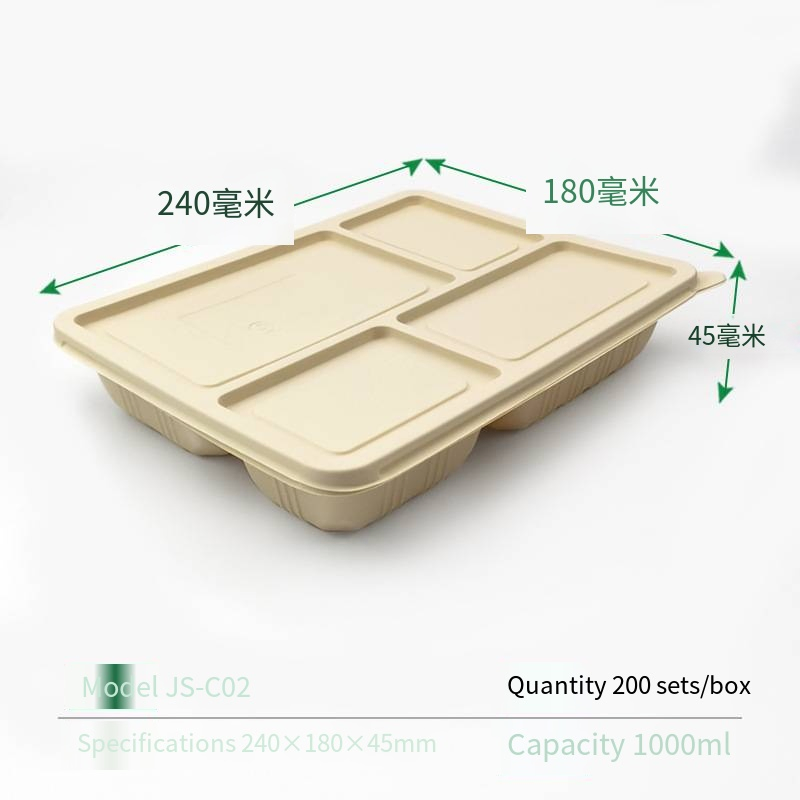 Disposable Fast Food Box Natural Eco-Friendly Biodegradable Takeaway Packing Box