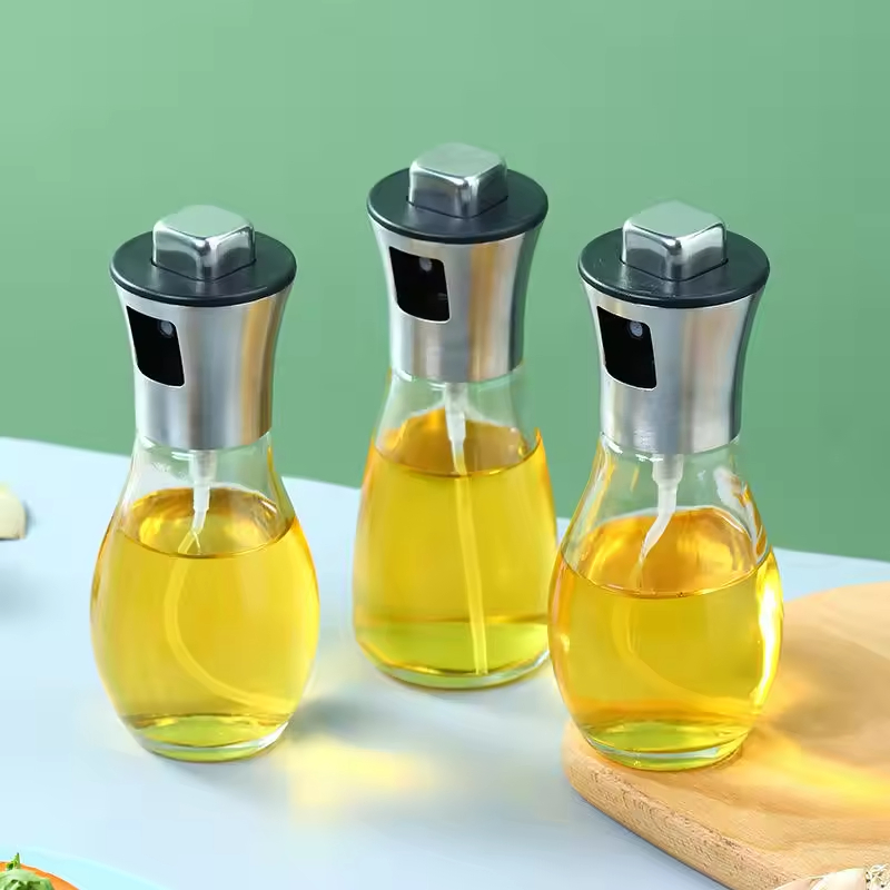 Stainless Steel Olive Oil Sprayer Bottle Oil Dispenser for Kitchen Cooking Refillable Food Grade Oil Vinegar Spritzer Spray