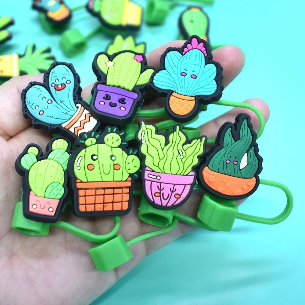 Adorable Cactus Drink Straw Charms for Fun Beverages