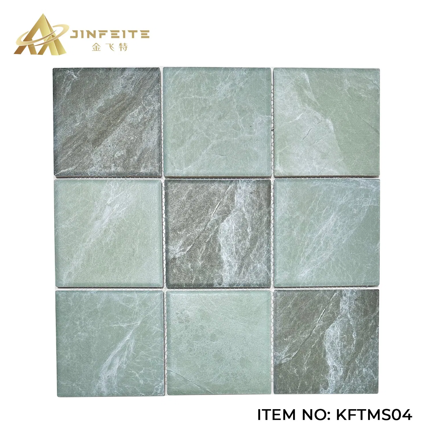 Мозаичная плитка из зеленого мраморного фарфора для бассейна