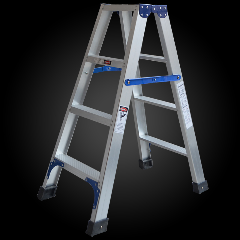 Foldable Thin Step Ladder a Type Household Fold up Aluminum Ladder