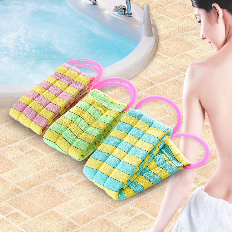 Wholesale Stretchable Nylon Exfoliating Body Scrubber Washcloth Towel Deep Cleans