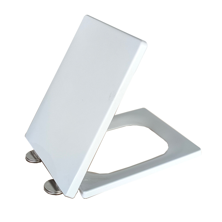 Soft Close PP Plastic Material Rectangular Bathroom Sanitary Toilet Seat Cover Lid