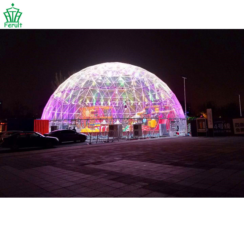 5m Easy-Clean Geodesic Dome Glamping Tent for Low Maintenance