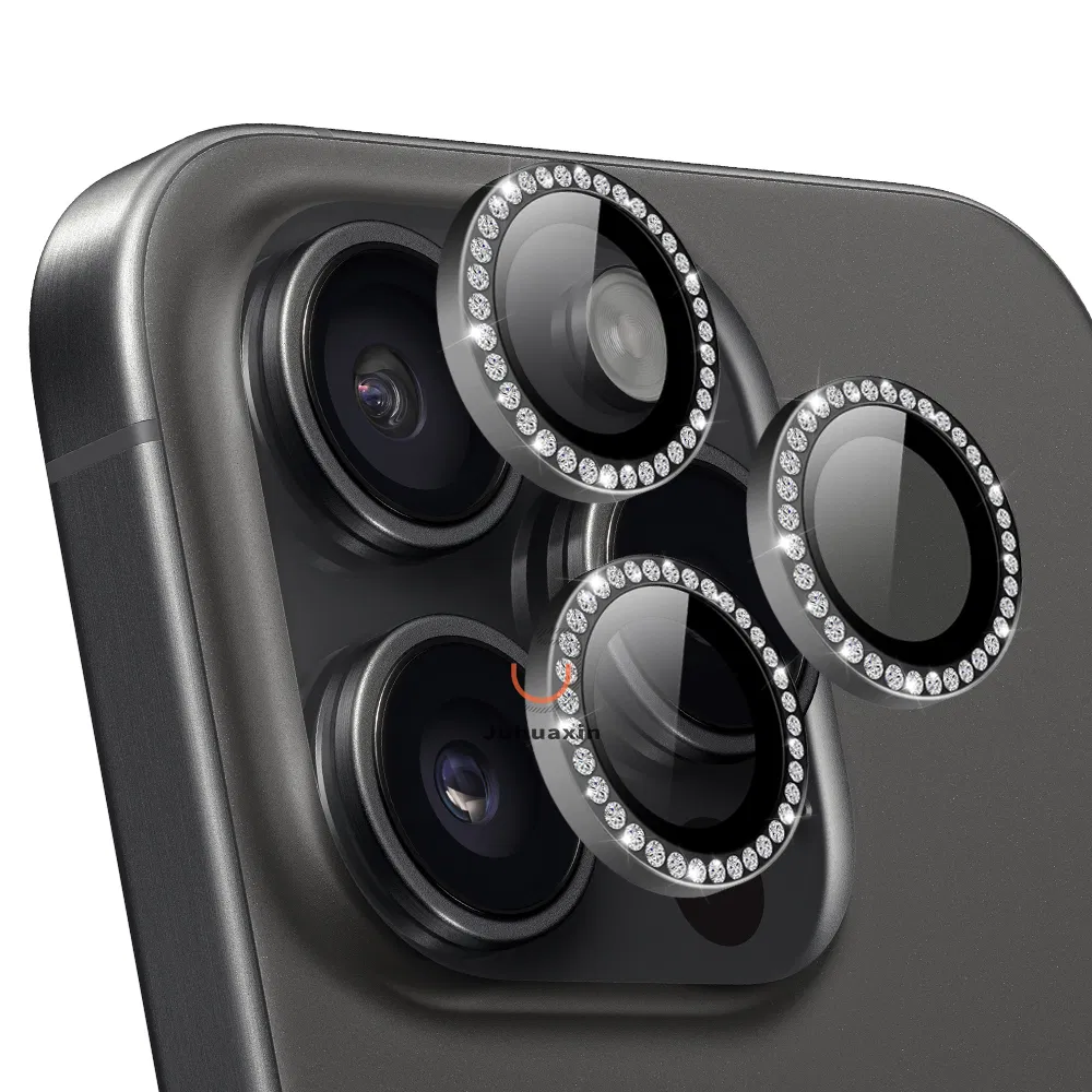 Juhuaxin Hot Sale Diamond Lens Glass Back Cover for iPhone 11 12 13 14 PRO Max Mobile Phone Rear Camera Screen Protector