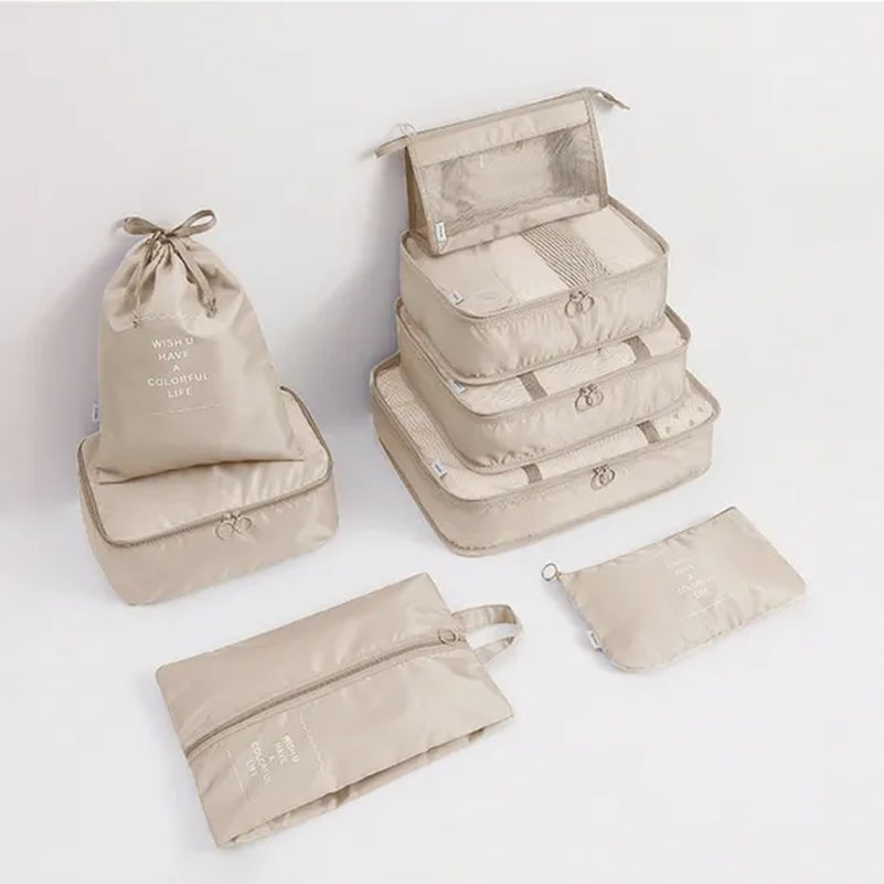 Foldable Wearable Luggage Suitcase Storage Organizer Packing Pouch Large Capacity Waterproof Fabric Tg008_12