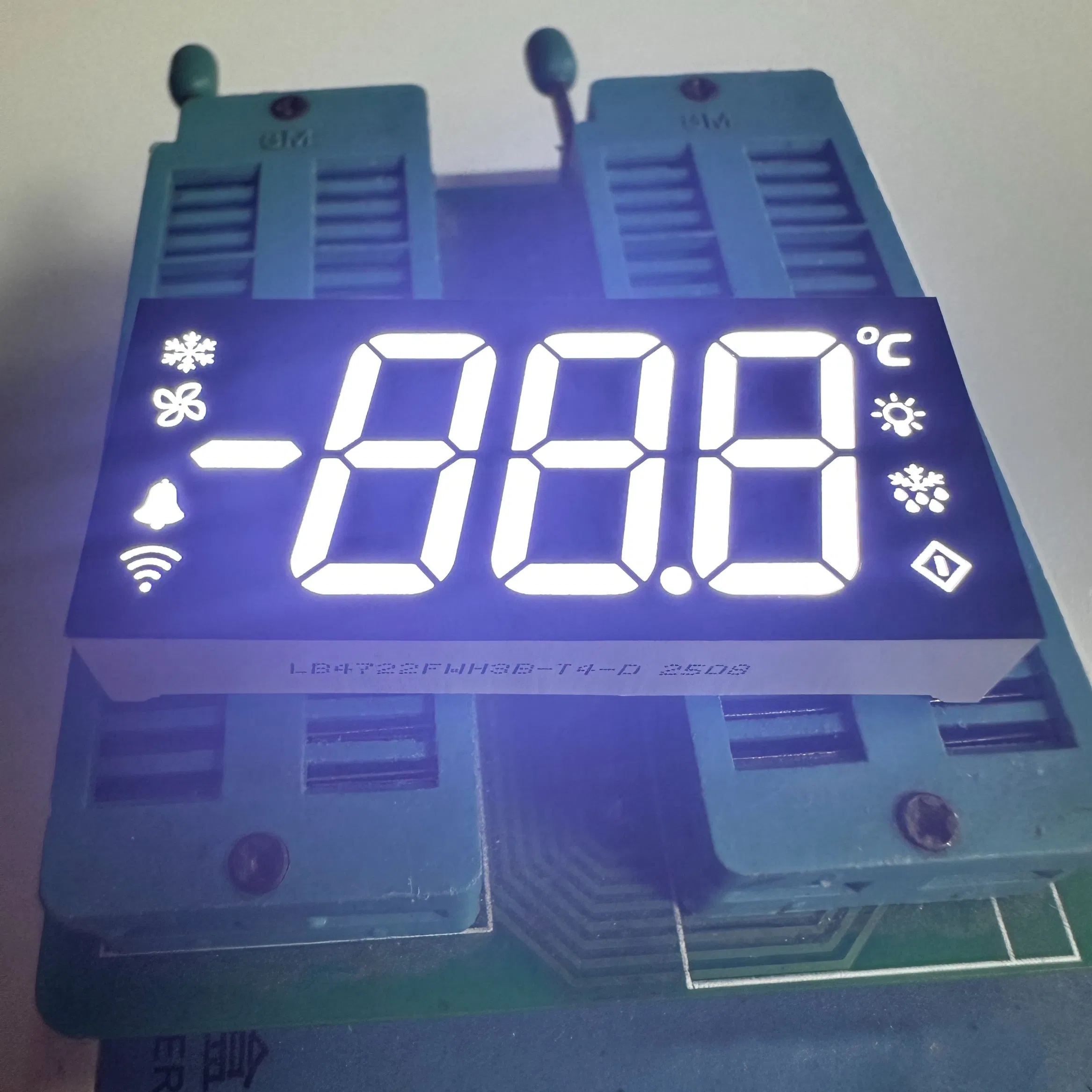 Ultra White LED Display 3 Digit 17mm 7 Segment Common Cathode for Refrigerator Indicator