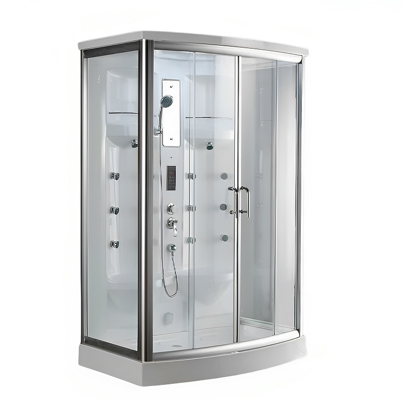 Modern Double-Person Rectangular Integral Movable Freestanding Glass Steam Shower Room