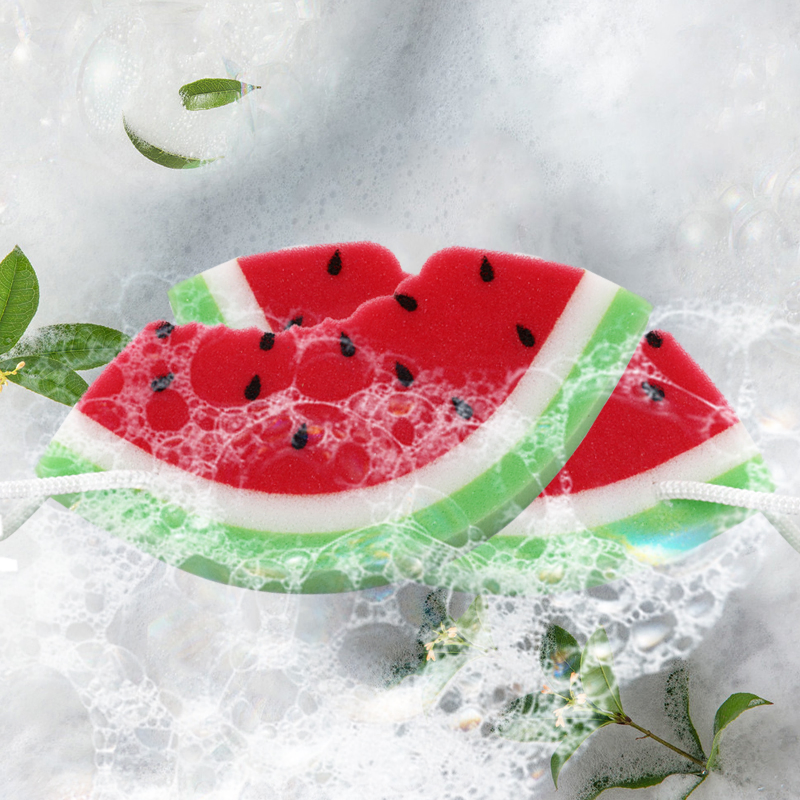 Strong Water Absorption Rich Foaming Watermelon Bath Sponge