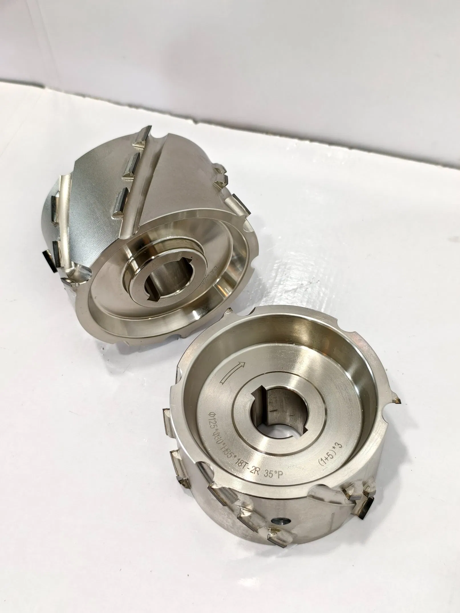 Woodworking Machinery Parts 125X30xh65X18t Edge Banding Cutter Spiral Cutter PCD Milling Jointing Cutter