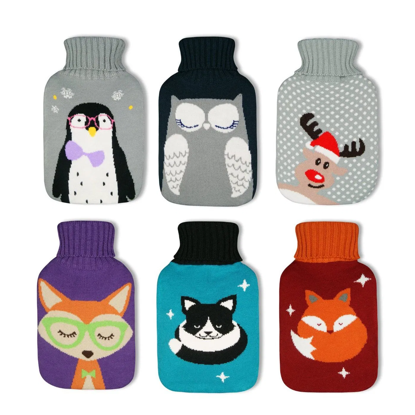 Christmas Styles Rubber Hot Water Bottle Thermal Therapy Warm Water Bag Hot Water Bag