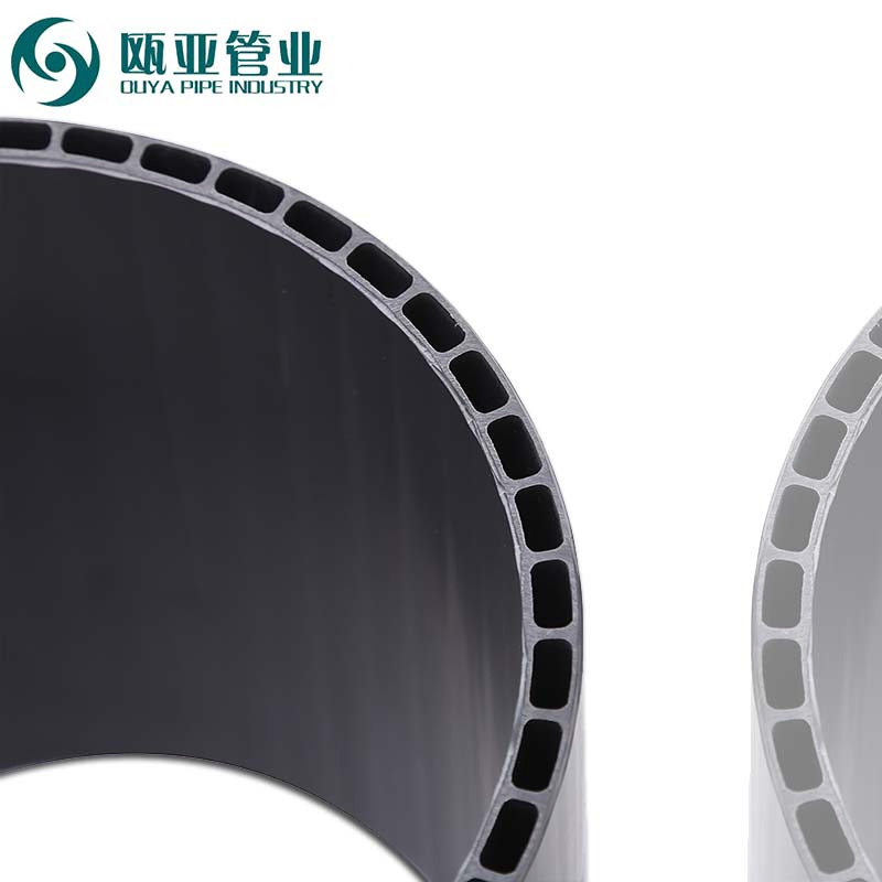 Corrosion Resistant Double Layer Wear Resistant PVC-U Axial Hollow Wall Pipe