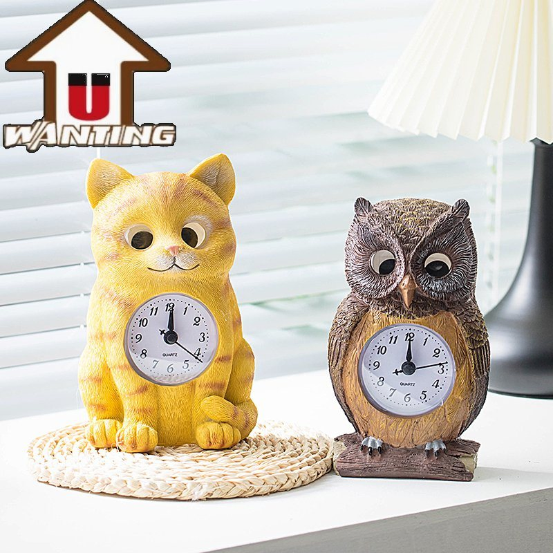 Hot New Design of Cartoon Cat Cartoon Wall Hanging Pendulum Clock Decoration Resin Craft