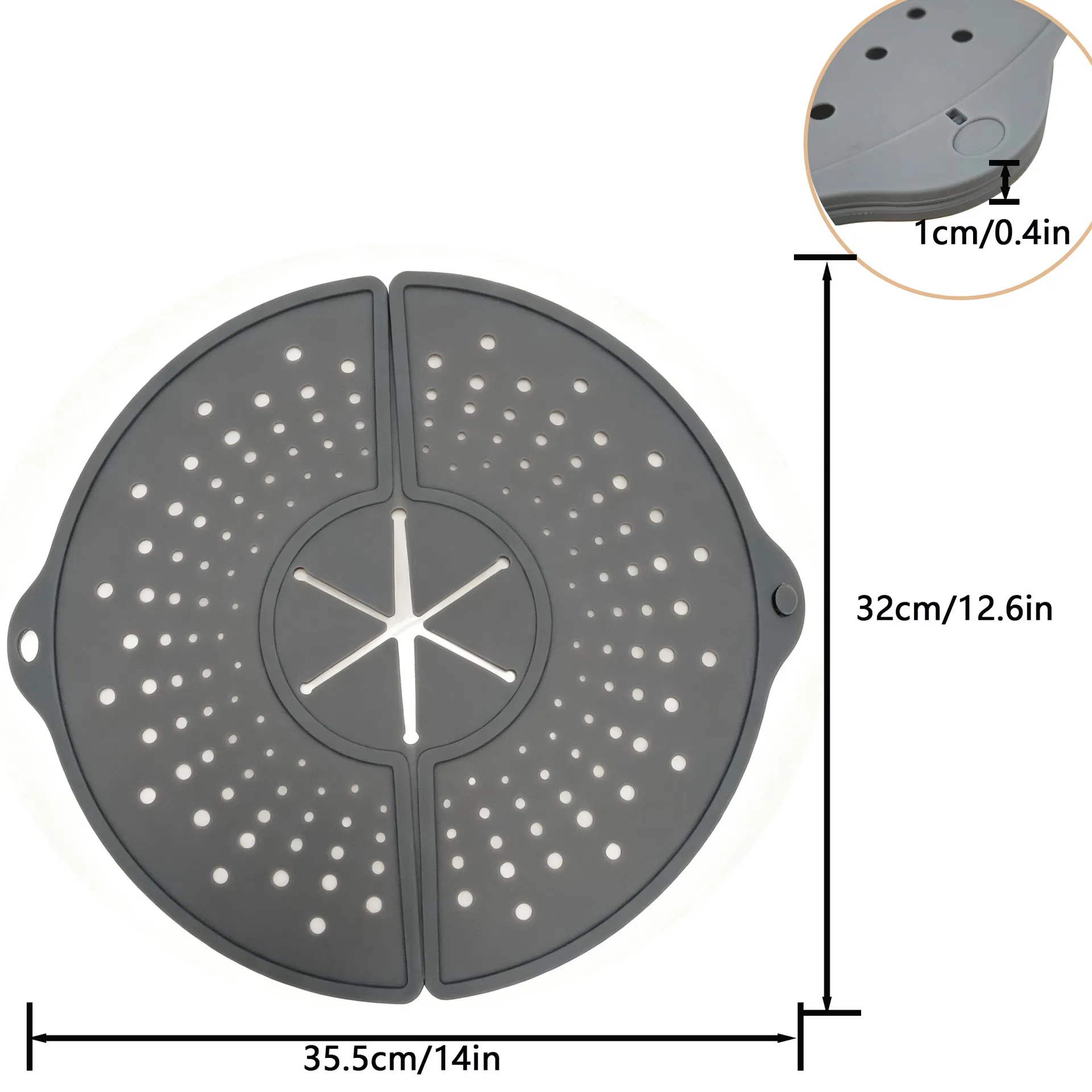 Splatter Frying Pan Splash Guard Safety Foldable Oil Splash Cover Kitchen Accessory