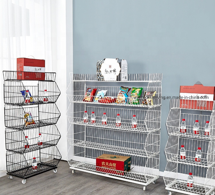 Supermarket Display Stands for Food Potato Chips Floor Display Stand