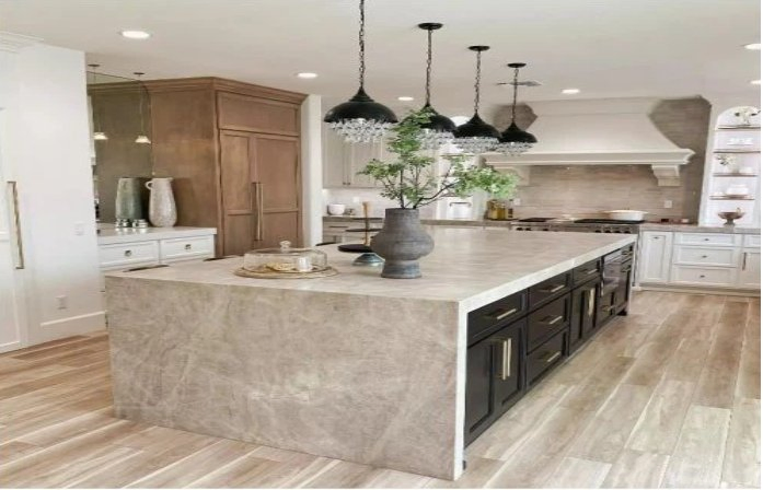 Perla Vanata Taj Mahal Quartzite Kitchen Countertop-Vanity-Top
