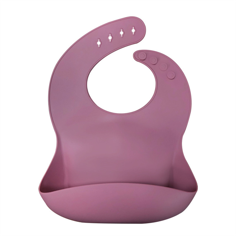 China Manufacturer Custom Logo Adjustable Child Use FDA Silicone Baby Bib