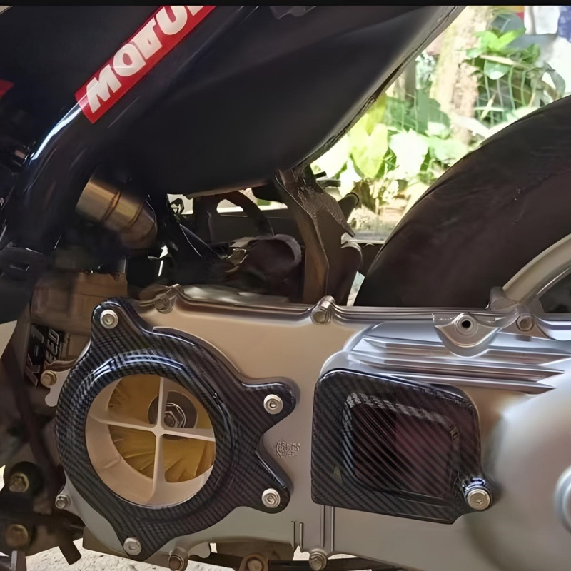 Водонепроницаемая крышка вариатора из карбона со светодиодной подсветкой для Yamaha NMAX 155