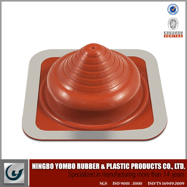 Square Base Rubber Silicon Roof Flashing for Pipe or Chimney