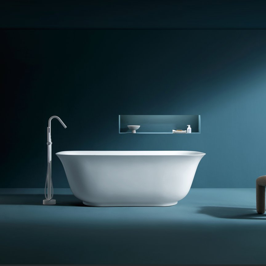 Soaking Tub Freestanding Acrylic Bathtub Water SPA in Bathroom Sanitaryware Manufacturer