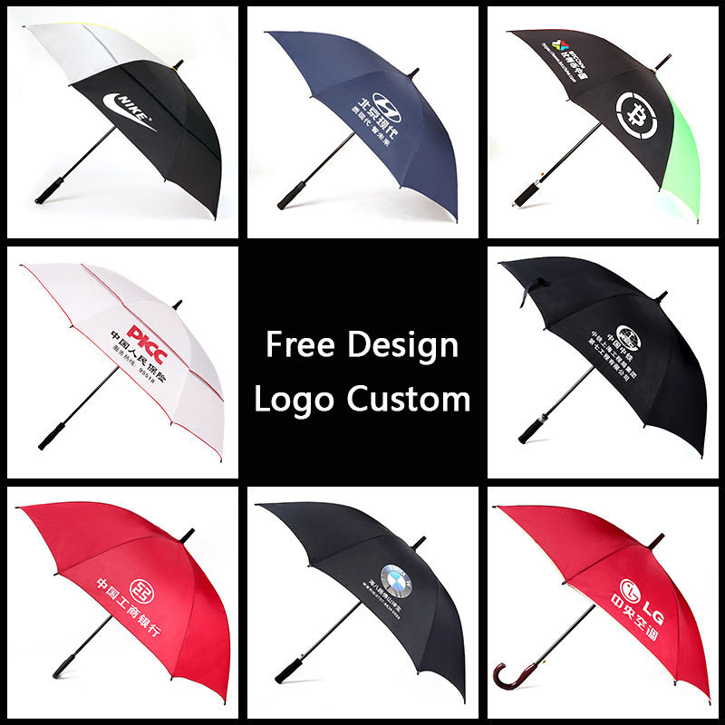 DICDE Automatic Open Close Umbrella Handle Custom Logo Wholesale Rain Umbrella
