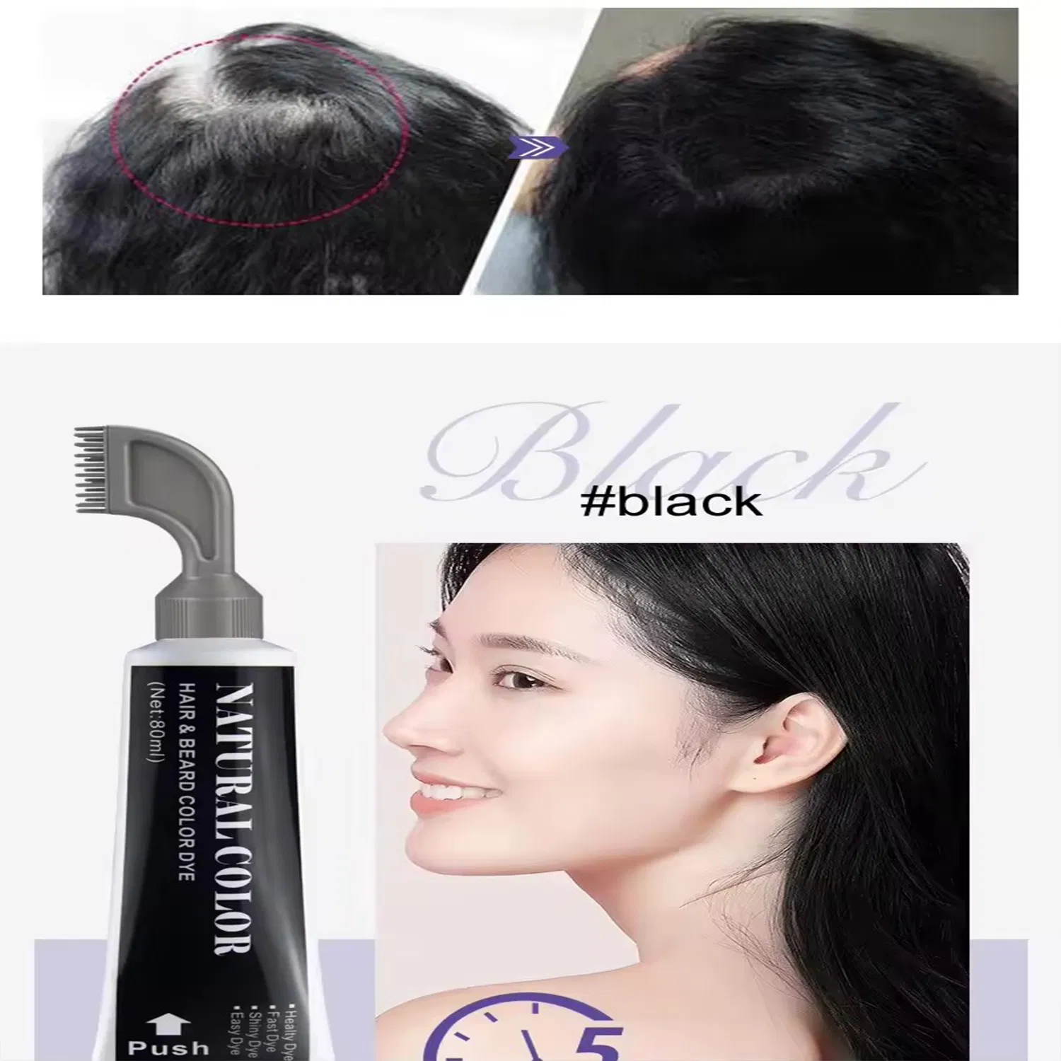 Factory Price Long-Lasting Hair Beard Coloring Dye