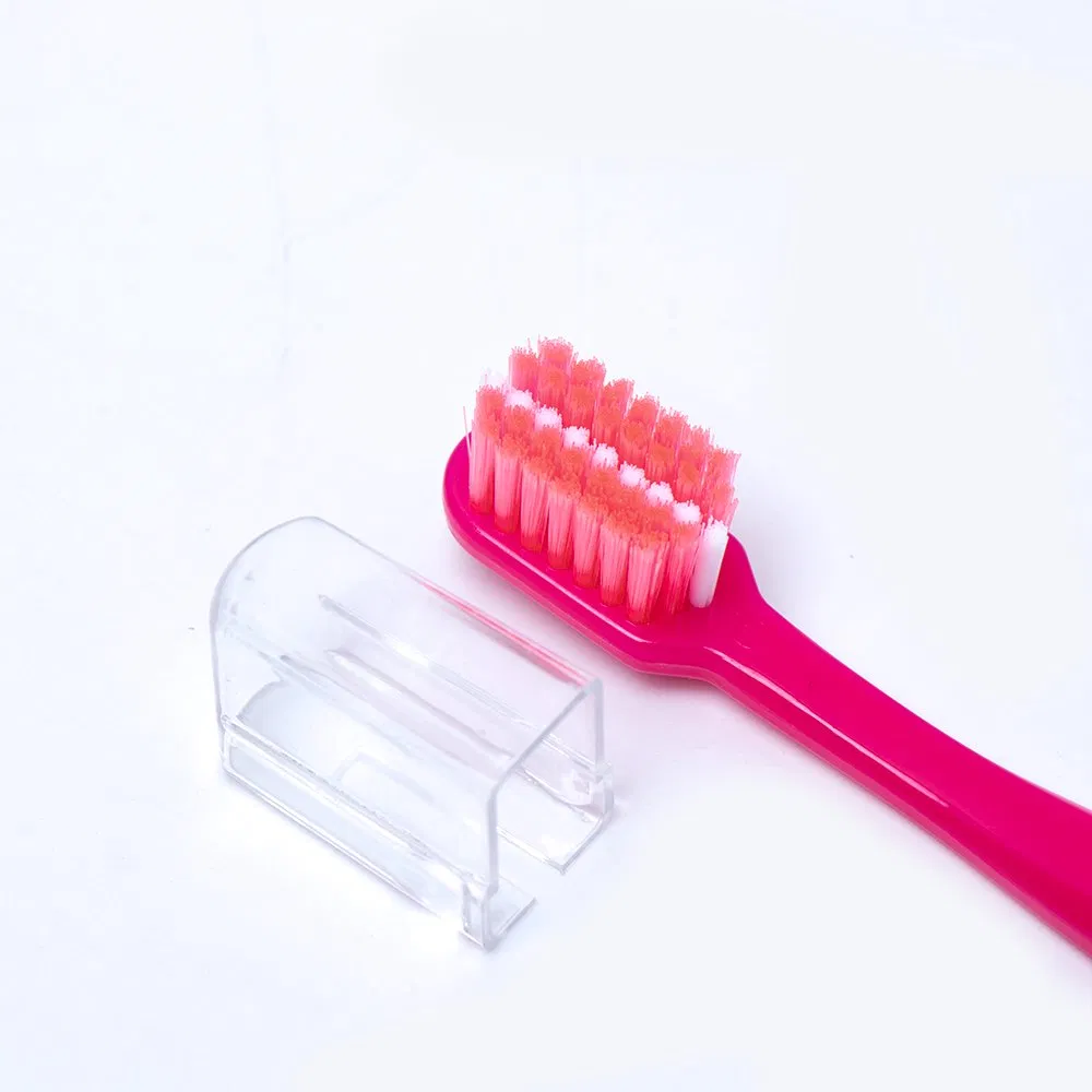 Custom Hard Handle Ultra Transparent Soft Bristles Adult Toothbrush with Logo