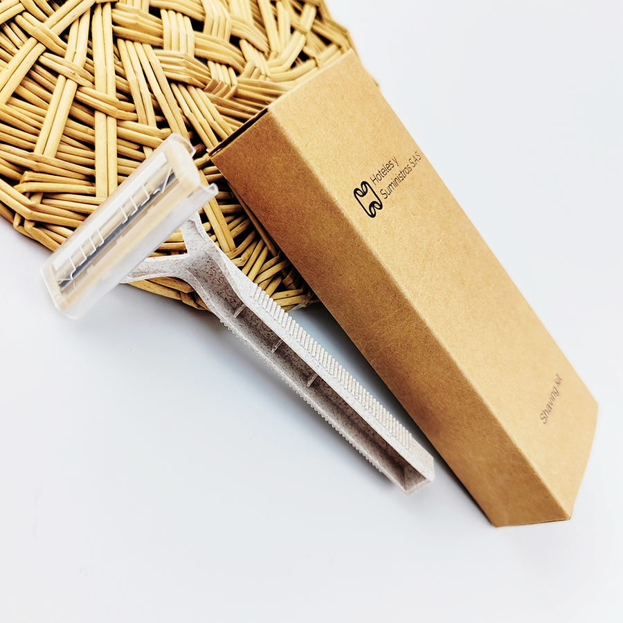 Environmentally Friendly Disposable Biodegradable Wheat Straw 2-Blade Razor
