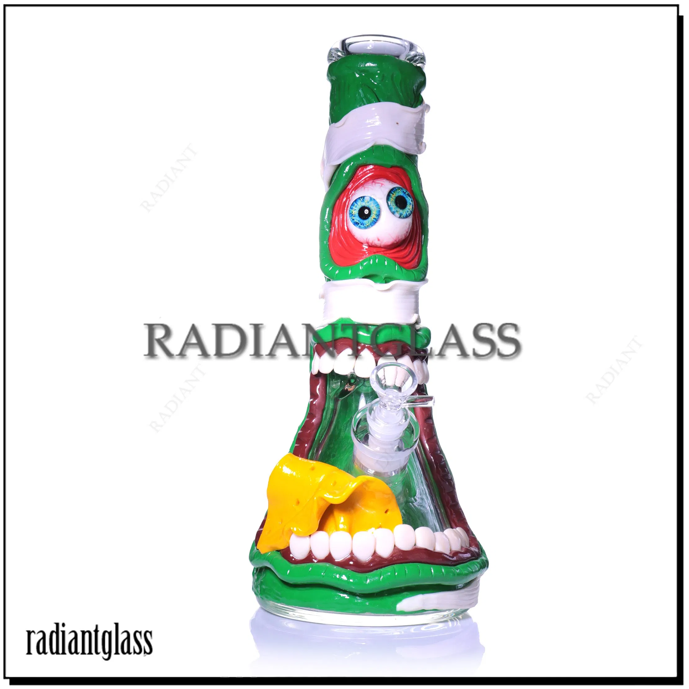 Eyes and Sticking Tongue out Wholesale Big Glass Water Pipe Hookah Smoking Crack Pipes