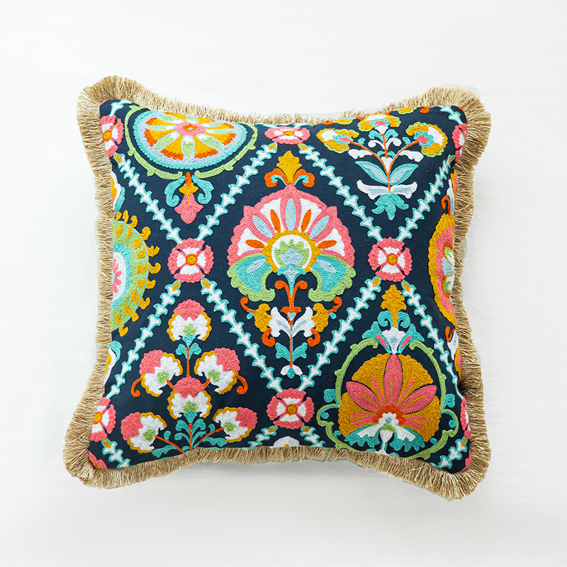 Embroidery Pattern Throw Pillow Covers Pillowcases Cushion Covers for Home Bed Room Farmhouse Couch Sofa Decorations