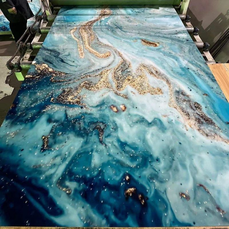 1220mm*2440mm UV Board PVC Marble Sheet Decorative Plastic Wall Panels