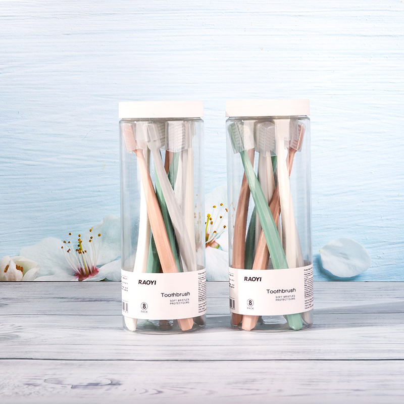New Product Deep Cleaning Family Bucket Adult Soft Toothbrush Set of Eight