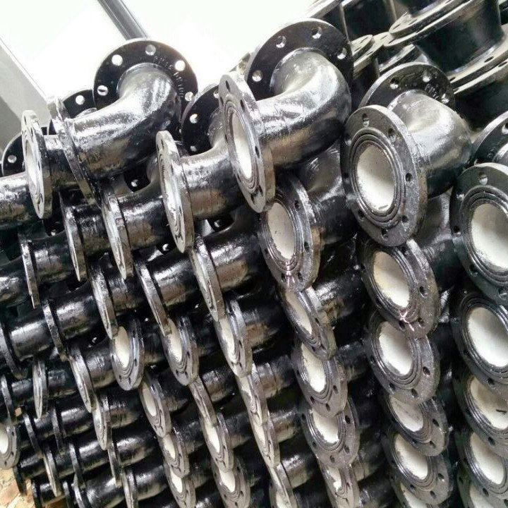 Ductile Iron 90° Bend with Flange Bolt Holes