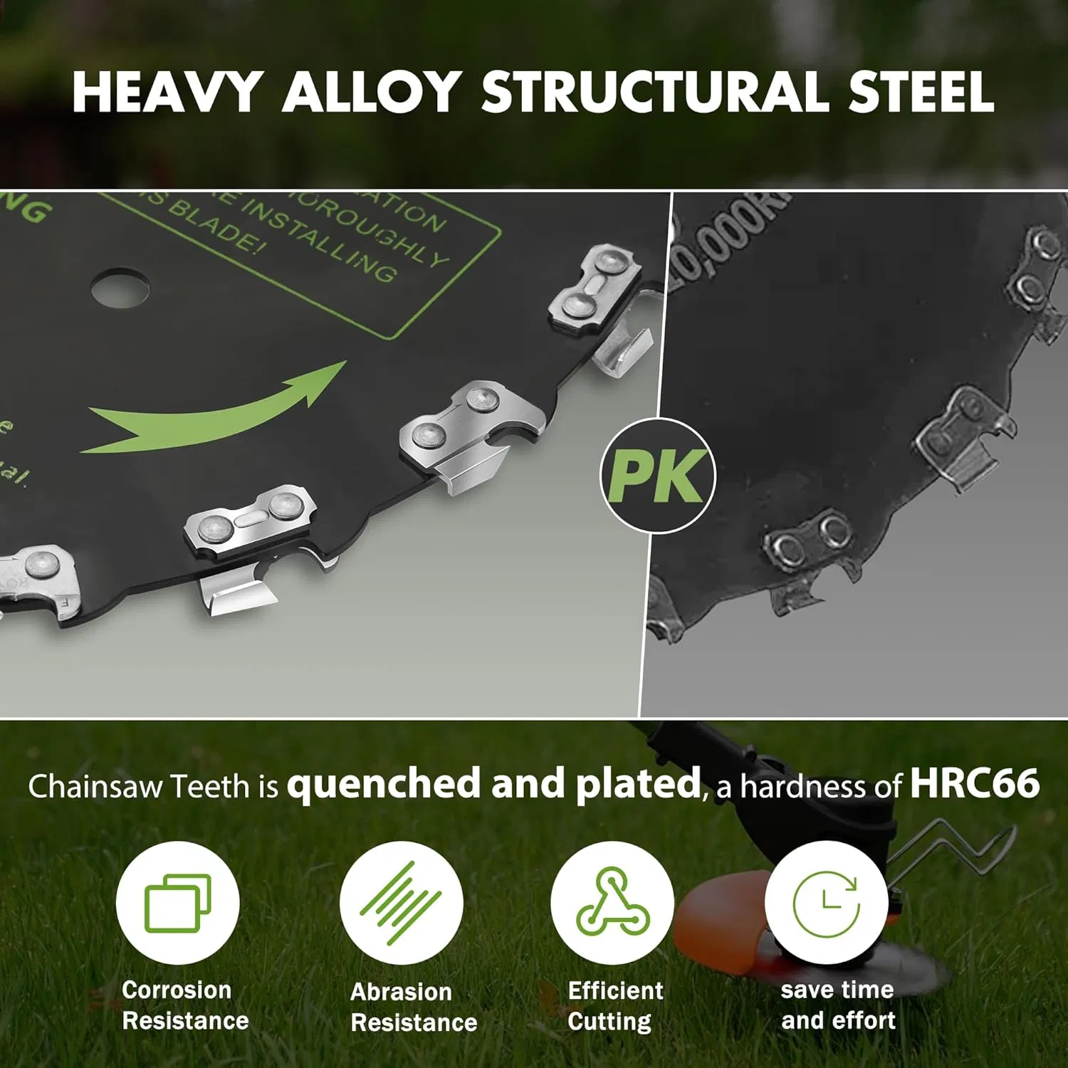 9" Chainsaw Brush Cutter Blades and File Set, 20 Tooth Circular Trimmer Saw Blade for Weedeater, Circular Brush Blade with 7/32" File Trimming Trees, Cutting St