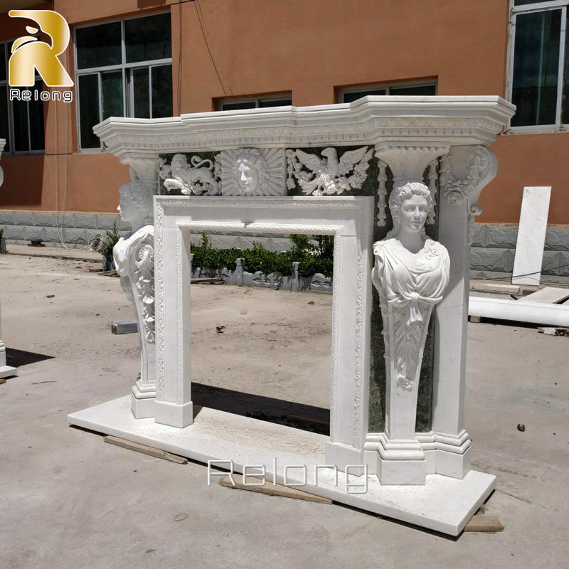 Western Interior Home Decoration Marble Fireplace Surround
