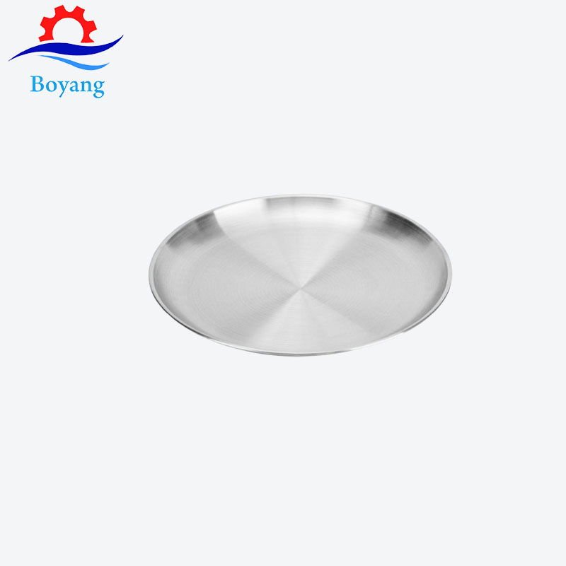 Stainless Steel Disc Round Roast Plate Gold Spare Tray Stainless Steel Tableware