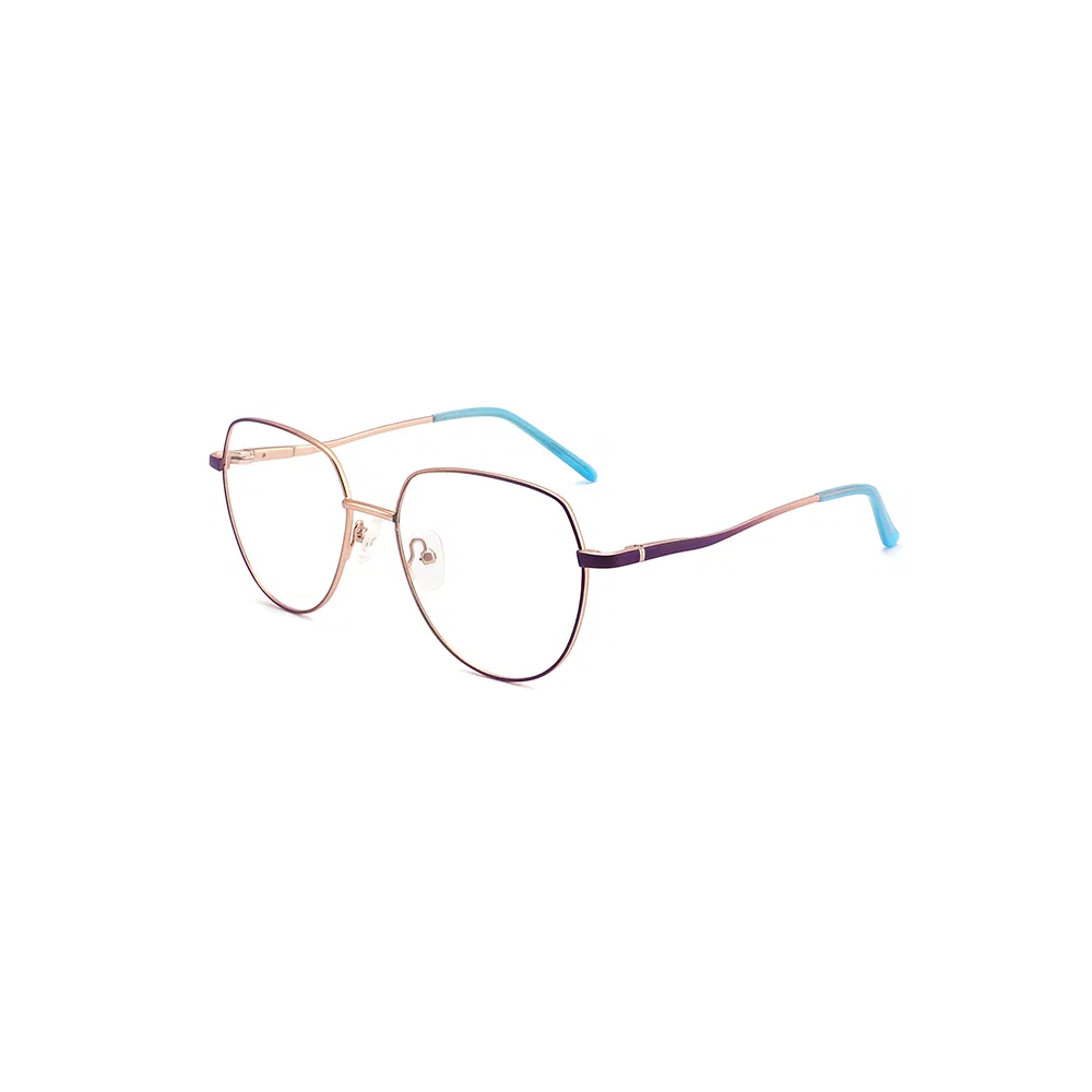 Sophisticated Square Metal Optical Eyewear for Women with Brand Custom Logo