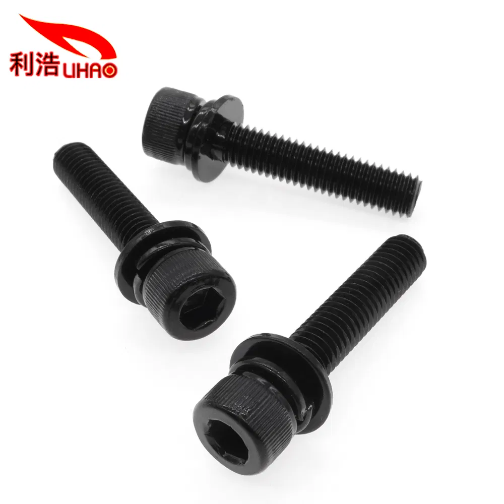 High Quality Zinc-Platedsteel Carbon Steel Socket Cap Assembly Combination Screw with Captive Washer
