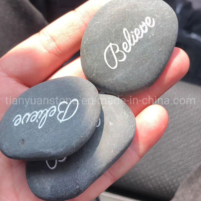 Natural Stone Craved with Letter for Gifts
