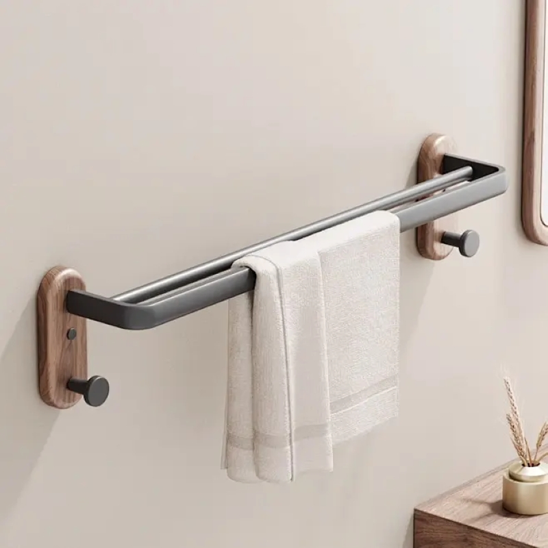 Toilet Paper Holder, Stainless Steel Gunmetal Gray Bath Towel Rack, Bathroom Storage Rack, Bathroom Towel Rack Set, Paper Towel Holder, Towel Rod, for Hotels.